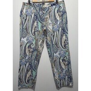 Tommy Hilfiger Women's Paisley-Print Ankle Pants Size 16